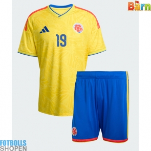 Billiga Colombia Rafael Santos Borre #19 Hemmatröja Barn VM 2026 Kortärmad (+ Korta byxor)